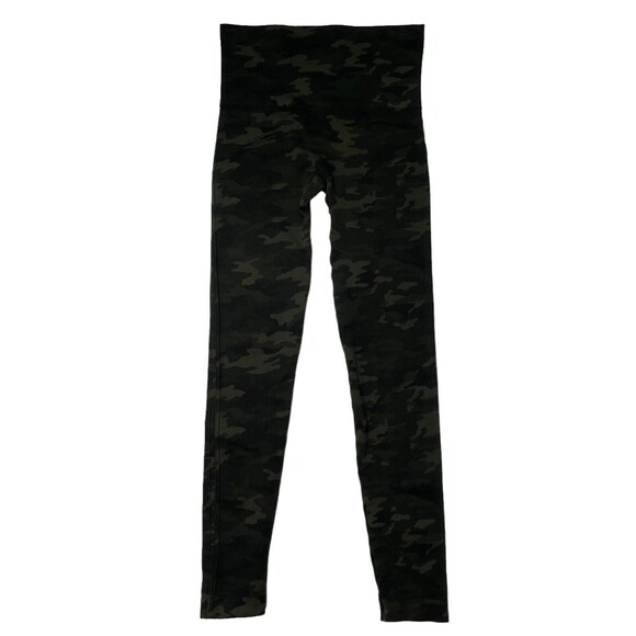 Spanx Shaping Legging Green Camo Pants Yoga Seamless - Picture 1 of 6